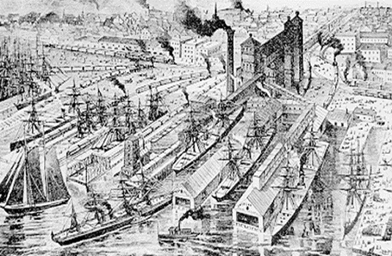 Pennsylvania Railroad's Washington Avenue Docks for the American Line 