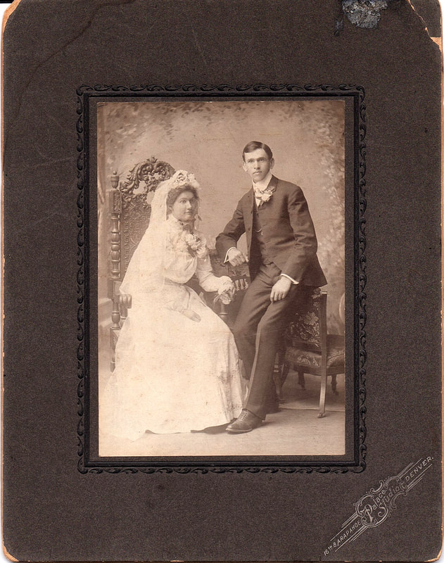 Portrait of Henry and Selma Scheideman on their wedding day.