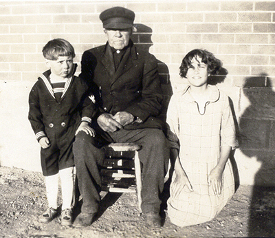 Melvin Hoffner (Elizabeth Wolf's son), Conrad Wolf, Sr. and Helen Louise Wolf. 