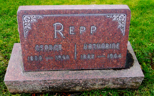 George and Katherine Repp headstone