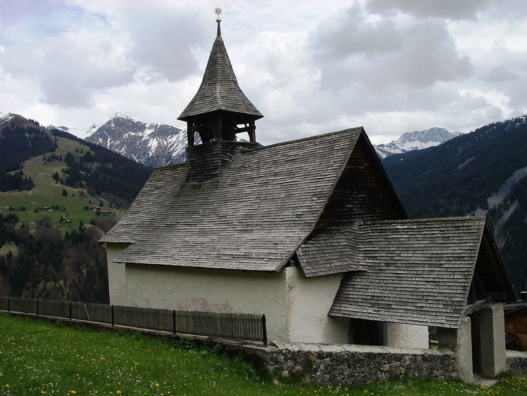 The Saint Anna Reformed Church in Schuders, Switzerland