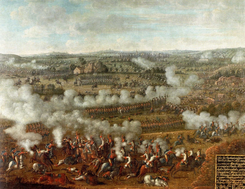 Painting of the battle at Rossbach in 1757