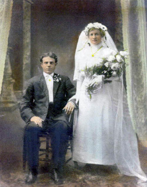 Wedding photograph of Peter Henry Bauer and Catharina Maria Wacker Courtesy of Tricia Evans.