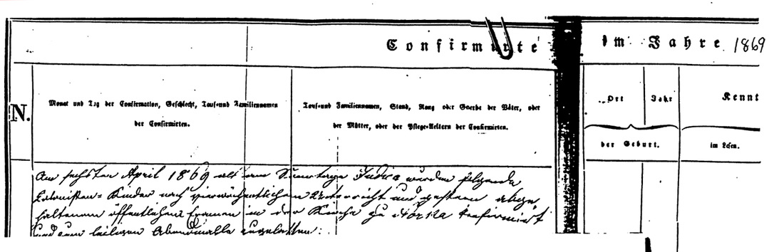 Norka confirmation register 1869