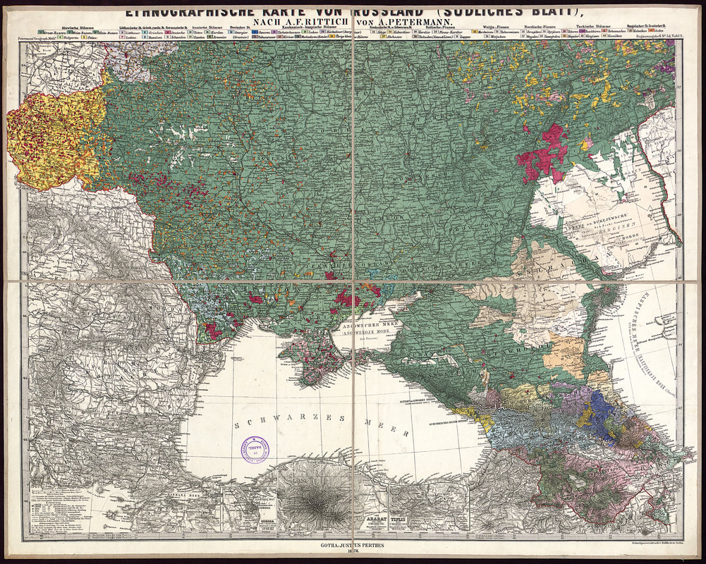 1878 Ethnographic Map of Russia
