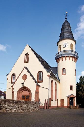 Evangelische Church in Birstein, built in 1701.