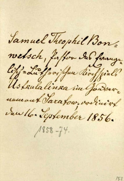 Biography of Samuel Theophil Bonwetsch